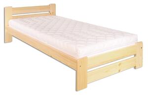 Drewmax LK146 100x200 cm - Dřevěná postel masiv jednolůžko (Kvalitní borovicová postel z masivu)