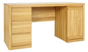 Drewmax BR302 - Dřevěný psací stůl masiv dub (Kvalitní dubový psací stůl)