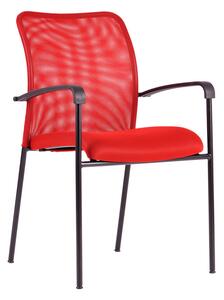 Jednací kovová židle Office Pro TRITON BLACK – s područkami, více barev Červená DK 13