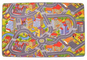 Vesna | Dětský koberec silnice RALLY 1228, 140x200 cm, pestrobarevný