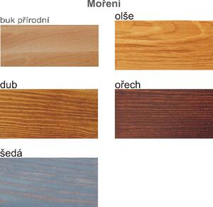 Drewmax KT251 - Dřevěná taburetka masiv buk (Kvalitní bukový taburet z masivu)