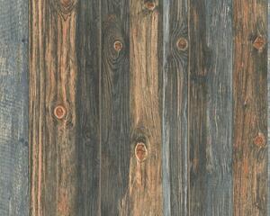 Vliesová tapeta na zeď Best Of Wood Stone 2020 9086-12 | 0,53 x 10,05 m | hnědá, šedá | A.S. Création