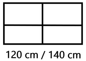 Kier Komoda Tablet 6 Barva: Bílá Mat, S možností: Černé sklo, Velikosti: 120 cm