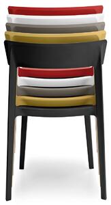 Calligaris Židle Skin, venkovní, plast, CS1391 Podnoží: materiál shodný se sedákem, Sedák: Polypropylen matný - Black (černá)