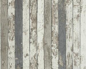 A.S. Création | Vliesová tapeta na zeď Best of Wood & Stone 95914-2 | 0,53 x 10,05 m | béžová, hnědá, šedá