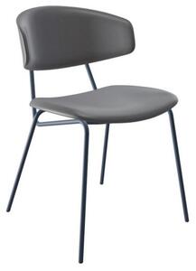 Calligaris Jídelní židle Sophia, kov, variabilní potah, CS1890-M Podnoží: Matný černý lak (kov), Sedák: Látka Bergen - Petrol blue (petrolejově modrá)