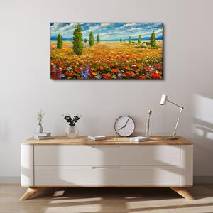 Obraz na plátně Obraz na plátně Malování květin Pole