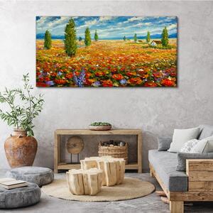 Obraz na plátně Obraz na plátně Malování květin Pole