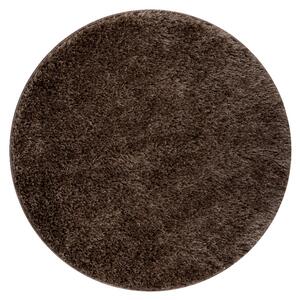 Koupelnový kobereček SYNERGY glamour/lurex, hnědý kruh