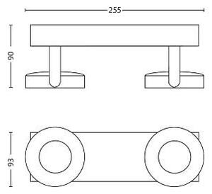 53172/31/16 Clockwork bodové LED svítidlo 2x4,5W 1000lm 2700K stmívatelné IP20, bílé