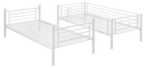 Patrová postel BENKY bílá, 90x200 cm