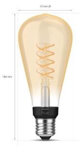 HUE White LED Filament žárovka E27 ST72 7W 550lm 2100K IP20, stmívatelná