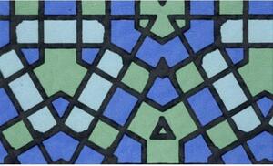 PATIFIX 11-2285 Samolepící fólie na sklo MODROZELENÁ MOZAIKA | Samolepící tapeta na sklo MODROZELENÁ MOZAIKA - okenní fólie šíře 45 cm