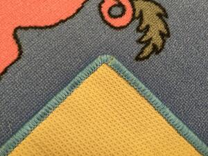 Vopi | Dětský koberec Prasátko s kamarády - Dětský koberec Prasátko s kamarády, zelený/modrý/růžový