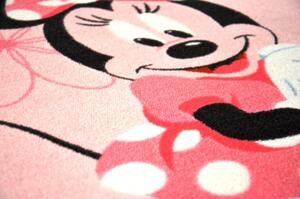 Vopi | Dětský koberec Minnie Flower M23, růžový