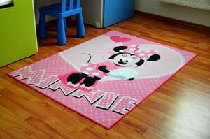 Vopi | Dětský koberec Minnie Flower M23, růžový
