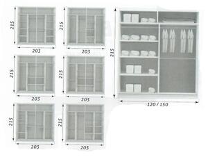 Šatní skříň Ska B10 Barva korpusu: Dub - sonoma, Rozměry: 120 cm, Dveře: Dub sonoma