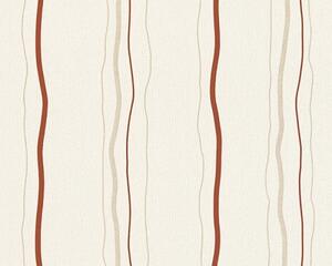 A.S. Création | Vliesová tapeta na zeď Avenzio 95873-1 | 0,53 x 10,05 m | béžová, červená