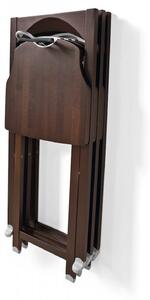 Connubia Skládací židle Olivia, dřevěná, CB208 Podnoží: Grafit (dřevo), Sedák: Překližka - Grafit (černé moření)