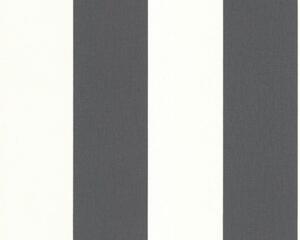 A.S. Création | Vliesová tapeta na zeď Black and White 1790-50 | 0,53 x 10,05 m | bílá, šedá