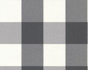 A.S. Création | Vliesová tapeta na zeď Black and White 2063-67 | 0,53 x 10,05 m | bílá, šedá
