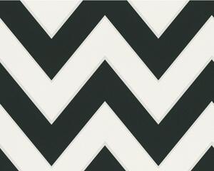 A.S. Création | Vliesová tapeta na zeď Michalsky 93943-1 | 0,53 x 10,05 m | bílá, černá