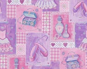 Vliesová bordura na zeďBoys And Girls 5 30597-1 | 0,53 x 10,05 m | růžová, vícebarevná | A.S. Création