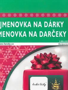 FANDY Jmenovky na dárky XMAJ-001