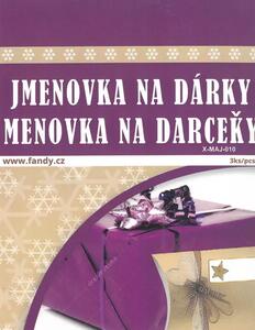 FANDY Jmenovky na dárky XMAJ-010