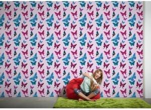 A.S. Création | Papírová tapeta na zeď Boys & Girls 93634-2 | 0,53 x 10,05 m | modrá, růžová, černá