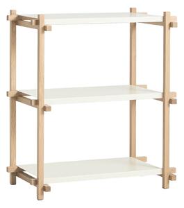 HAY Policový systém Woody Column Low, Oak / Almond White