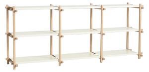 HAY Policový systém Woody Low, Oak / Almond White