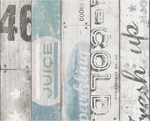 A.S. Création | Papírová tapeta na zeď Boys & Girls 95950-3 | 0,53 x 10,05 m | černá, zelená, šedá, modrá