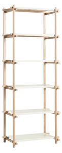 HAY Policový systém Woody Column High, Oak / Almond White