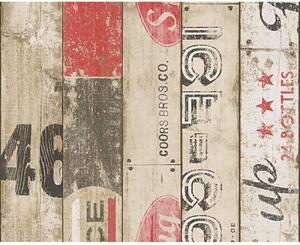 A.S. Création | Papírová tapeta na zeď Boys & Girls 95950-1 | 0,53 x 10,05 m | červená, béžová, černá