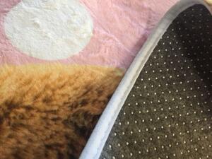 Vopi | Dětský koberec Ultra Soft Medvídek růžový - 70 x 100 cm