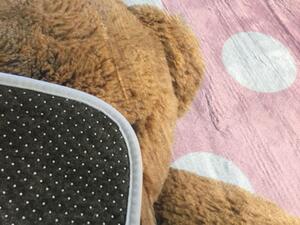 Vopi | Dětský koberec Ultra Soft Medvídek růžový - 70 x 100 cm