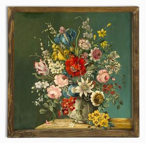 Wallity Nástěnný obraz Hyflowers 50x50 cm zelený