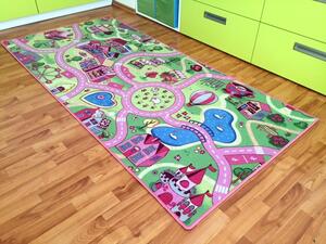 Vopi | Dětský koberec Sladké město - 200 x 200 cm, vícebarevný