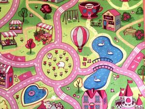 Vopi | Dětský koberec Sladké město - 140 x 200 cm, vícebarevný