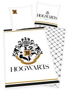 Herding Povlečení Harry Potter Hogwarts se zlatým potiskem 140x200/70x90cm
