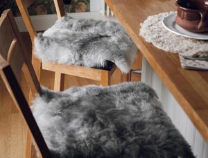 Skinnwille Home Collection Kožešina na židli Nelly, přírodní šedá, 37x37 cm