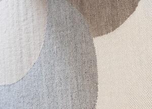 Linie Design Vlněný koberec Eik Grey, šedo-hnědo-smetanová Rozměr: 140x200 cm