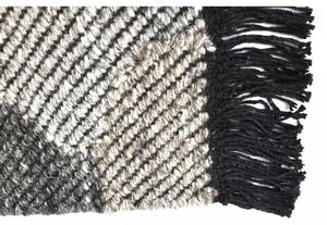 Linie Design Vlněný koberec Eik Charcoal, šedo-hnědo-antracitová Rozměr: 140x200 cm