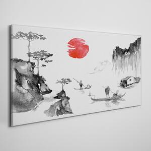 Obraz na plátně Obraz na plátně Japonský asijský kostel rybář