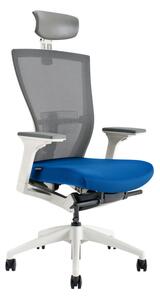 Kancelářská židle s podhlavníkem MERENS WHITE SP (více barev) Modrá