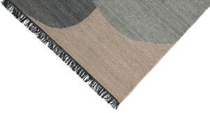 Linie Design Vlněný koberec Eik Charcoal, šedo-hnědo-antracitová Rozměr: 140x200 cm