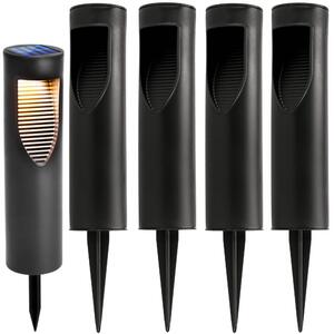 BERGE 4x Venkovní LED solární lampa - černá