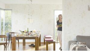 A.S. Création | Vliesová tapeta na zeď Romantica 30647-1 | 0,53 x 10,05 m | béžová, šedá, růžová, zlatá