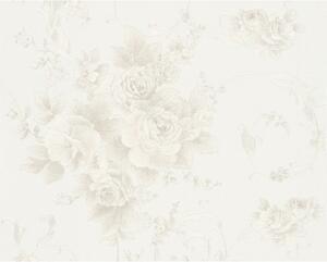 A.S. Création | Vliesová tapeta na zeď Romantica 30647-2 | 0,53 x 10,05 m | béžová, šedá, bílá